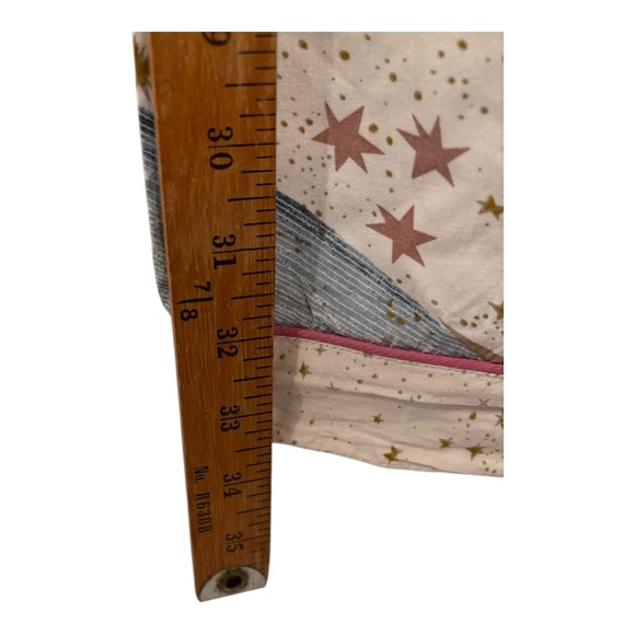 July Song Pajamas Womens Medium Ivory Multi Hummingbirds Bees Stars Super Soft - Picture 8 of 10